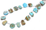 Natural Raw Turquoise 7x9mm Organic Cut Slice