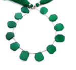 Green Onyx 10-14mm Organic Cut Slice