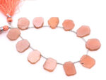 Light Peach Moonstone Coated 13-16mm Organic Cut Slice - Image 2