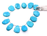 Natural  Turquoise 10-18mm Organic Cut Slice - Image 2