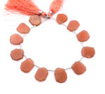 Peach Moonstone 16mm Organic Cut Slice
