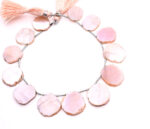 Peach Moonstone Coated 13mm Organic Cut Slice