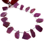 Ruby Free Size - Big Organic Cut Slice - Side Drilled